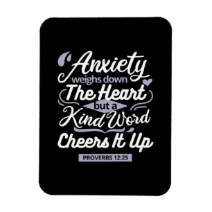 Magnet Flexible Citation d'encouragement chrétien – Anxiété et gen