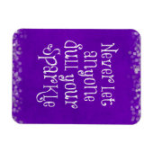 Magnet Flexible Citation d'étincelle inspirée de la fille violette (Horizontal)