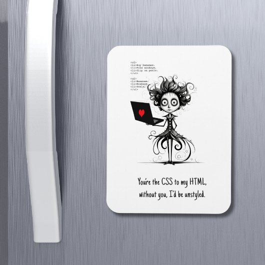 Magnet Flexible Citation d'Humour mignon Nerd Funny Valentines Jou