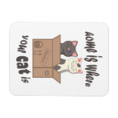 Magnet Flexible Citation drôle Accueil est où est votre chat (Horizontal)