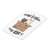 Magnet Flexible Citation drôle Accueil est où est votre chat (Côté Gauche)