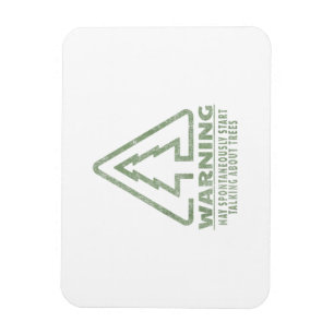 Magnet Flexible Citation drôle d'avertissement d'amoureux d'arbres