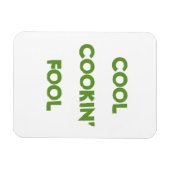 Magnet Flexible Citation drôle de fou de cuisine cool (Horizontal)