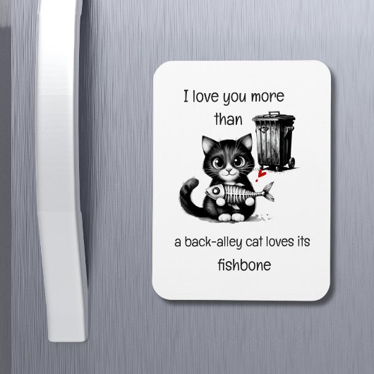 Magnet Flexible Citation Humour Flirting Cat Funny Valentines Jour