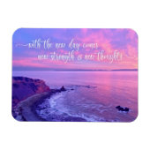Magnet Flexible Citation Inspirante Pink Purple Ocean Sunset (Horizontal)