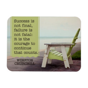 Magnet Flexible Citation Inspirationnelle de Winston Churchill "Co