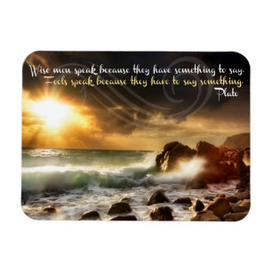 Magnet Flexible Citation Inspirationnelle Platon "Les hommes sages