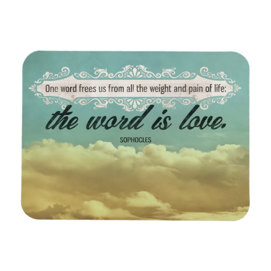 Magnet Flexible Citation Inspirationnelle Sophocles "Amour" Flexib (Horizontal)