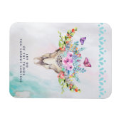 Magnet Flexible Citation inspirée du crâne animal Boho Let Go (Horizontal)