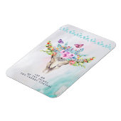 Magnet Flexible Citation inspirée du crâne animal Boho Let Go (Côté Gauche)