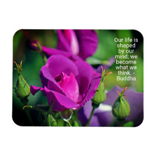 Magnet Flexible Citation motivationnelle du Rose pourpre