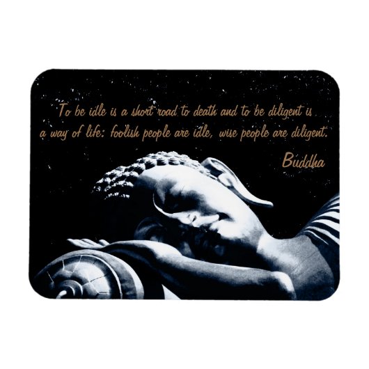 Magnet Flexible Citations de bouddha & Bouddha couché / Sous les é (Horizontal)