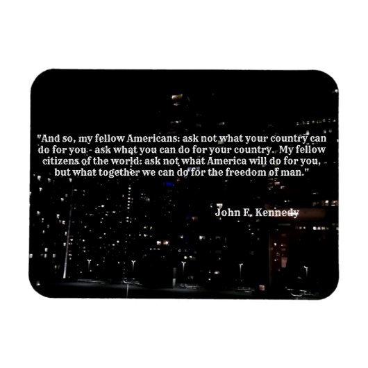 Magnet Flexible Citations de JFK (Horizontal)