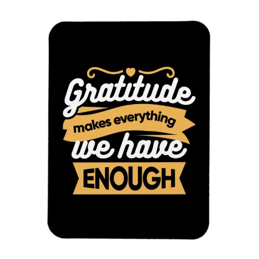 Magnet Flexible Citations de la typographie de la Gratitude inspir (Vertical)