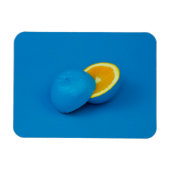 Magnet Flexible citron bleu coupé en deux moitiés (Horizontal)