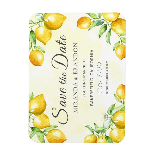 Magnet Flexible Citron vert d'or rustique Boho d'été Enregistrer l (Vertical)