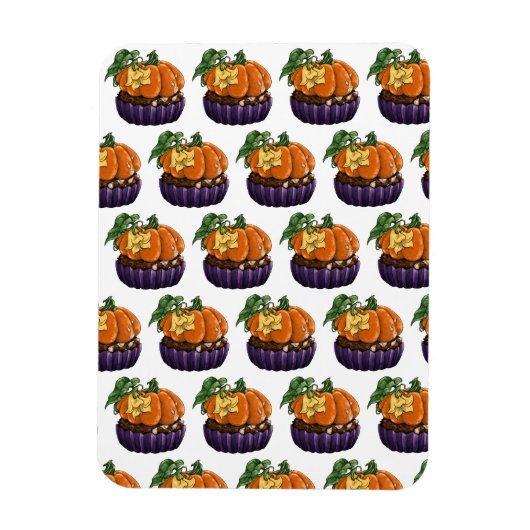 Magnet Flexible Citrouille Cupcake (Vertical)