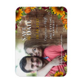 Magnet Flexible Citrouille d'automne Rose rustique Tournesol Magne (Vertical)