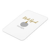 Magnet Flexible Citrouille dorée grise équipe de mariée automne mo (Côté Gauche)