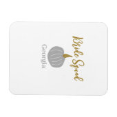 Magnet Flexible Citrouille dorée grise équipe de mariée moderne d' (Horizontal)