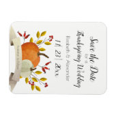 Magnet Flexible Citrouille Fun/ Thanksgiving Mariage /Enregistrer (Horizontal)