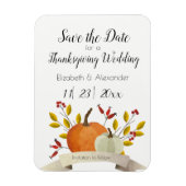 Magnet Flexible Citrouille Fun/ Thanksgiving Mariage /Enregistrer  (Vertical)