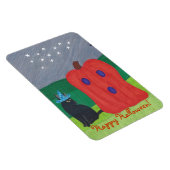 Magnet Flexible Citrouille Ghost et Assistant Chat Halloween Magne (Côté Droit)