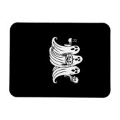 Magnet Flexible Citrouille tenant une tasse de café effrayant (Horizontal)