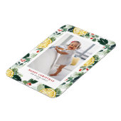 Magnet Flexible Citrus et verdure d'hiver Motif Photo de Noël (Côté Gauche)