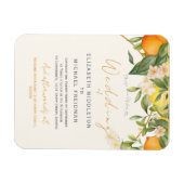 Magnet Flexible Citrus Lemons Oranges Botanique Mariage moderne (Horizontal)