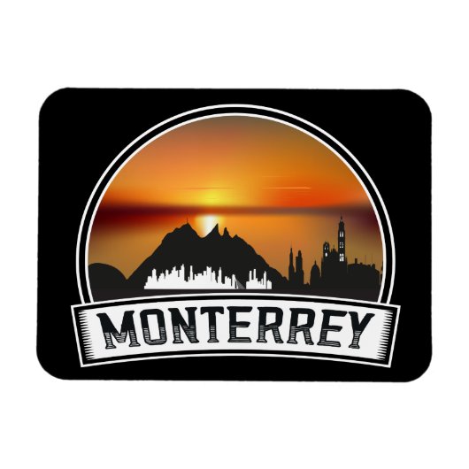Magnet Flexible Cityscape de Monterrey Mexique (Horizontal)