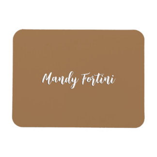 Magnet Flexible Clair Brown Plain Élégante Calligraphie minimalist