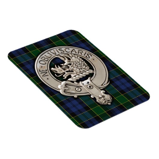 Magnet Flexible Clan Campbell Crest et Breadalbane Tartan (Côté Droit)
