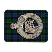 Magnet Flexible Clan Campbell Crest et Breadalbane Tartan (Horizontal)