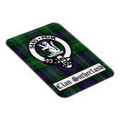 Magnet Flexible Clan Sutherland Crest Badge et Tartan (Côté Droit)
