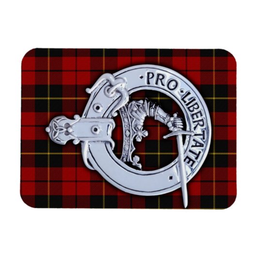 Magnet Flexible Clan Wallace Crest & Tartan (Horizontal)