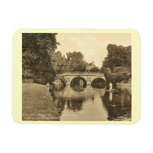 Magnet Flexible Clare College Bridge, Cambridge Angleterre Vintage