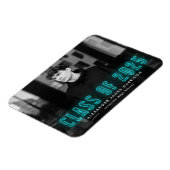Magnet Flexible Classe Cyan Neon moderne de 2025 - Diplôme photo (Côté Gauche)