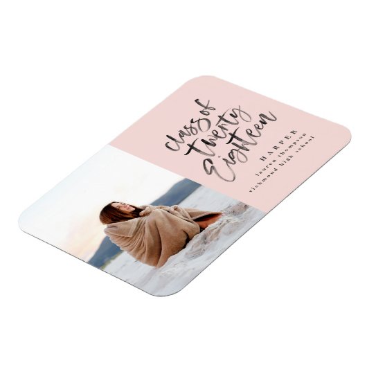 Magnet Flexible Classe de 2018 photo carte faire-part diplômée (Côté Gauche)