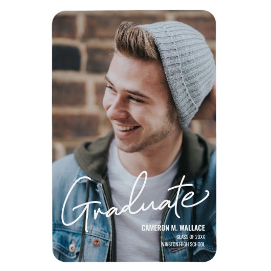 Magnet Flexible Classe de 2021 Moderne Faire-part (Vertical)