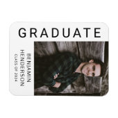 Magnet Flexible Classe De 2023 Boy Graduation Photo (Horizontal)