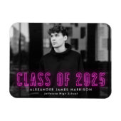 Magnet Flexible Classe Magenta Neon moderne de 2023 - Diplôme Phot (Horizontal)