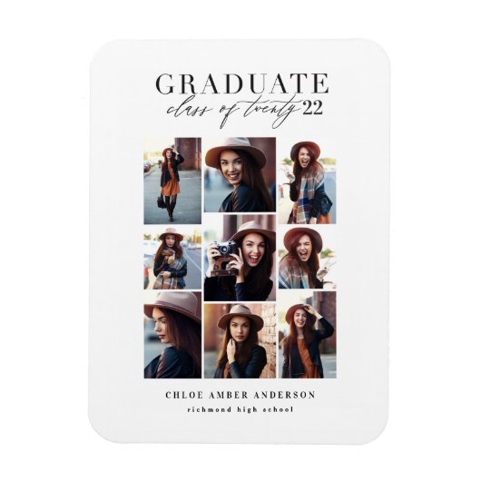Magnet Flexible Classe moderne de 2019 de graduation photo faire-p (Vertical)