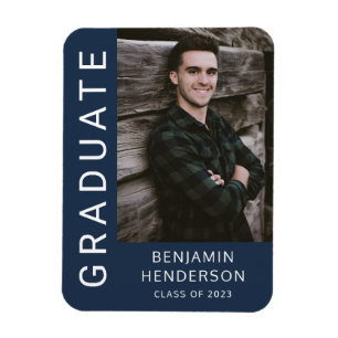 Magnet Flexible Classe Moderne De 2023 Marine Boy Photo Graduation