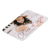 Magnet Flexible Classe moderne de 2025 Burgundy Script Graduation (Côté Gauche)