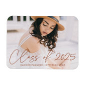 Magnet Flexible Classe moderne de 2025 Teracotta Script Graduation (Horizontal)