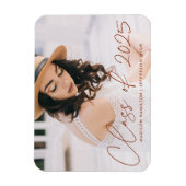 Magnet Flexible Classe moderne de 2025 Teracotta Script Graduation (Vertical)