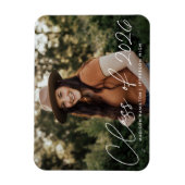 Magnet Flexible Classe moderne de 2026 Diplômé avec écriture blanc (Vertical)