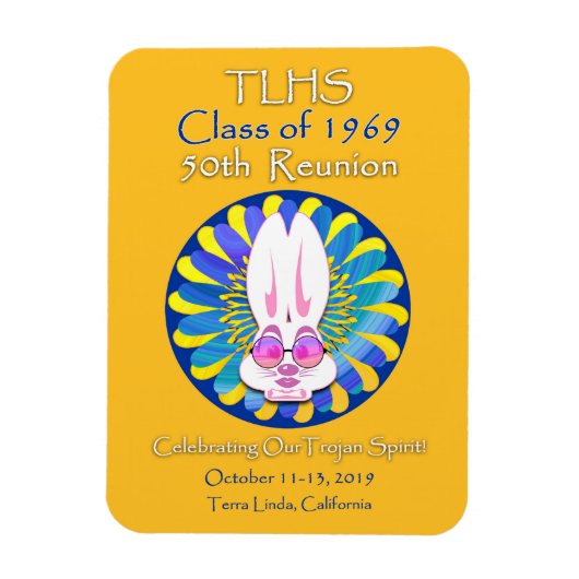 Magnet Flexible Classe TLHS de 1969 Bunny Girl 50e Réunion (Vertical)