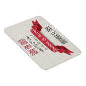 Magnet Flexible Classic Custom Enregistrer la date Bannière rouge (Côté Droit)